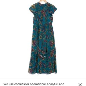 The Good Journey Floral Teal Maxi Dress Sz 12